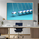 Wall Art Newton's Cradle Canvas Print, Framed Newton Cradle