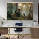 Grizzly Bear Cubs Wall Art Canvas Print