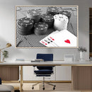 Poker Game Cards Wall Art Canvas, Multi Panel Wall Art