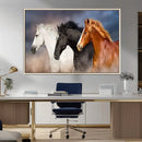 Animal Wall Art Three Horses Farmhouse Art Canvas, Framed by MyGreatCanvas | Canvas Wall Art Prints | Photo Prints & Wall Decor