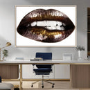 Close Up Lips Wall Art Canvas Print