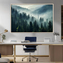 Captivating Misty Forest Wall Art Premium Canvas Print a