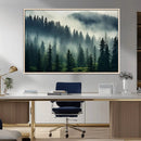 Captivating Misty Forest Wall Art Premium Canvas Print a