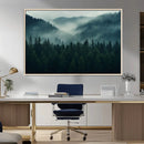 Captivating Misty Forest Wall Art Premium Canvas Print,