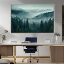 Captivating Misty Foggy Forest Wall Art Premium Canvas Print