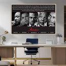 Thinker Quintet Canvas Wall Art – Martin, Obama, Malcolm X,