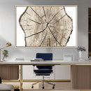 Abstract Wood Tree Ring Wall Art - Ready to Hang Minimalist