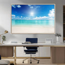 Blue Ocean Wall Art Canvas Print - Tranquil Ocean Paradise