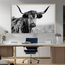 Texas Highland Cow Longhorn Canvas Print - Rustic Farmhouse by MyGreatCanvas | Canvas Wall Art Prints | Photo Prints & Wall Decor
