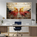 Abstract Angel Wings Canvas Wall Art – Framed and Ready to