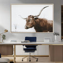 Rustic Bull Wall Art Canvas Print – Modern Longhorn