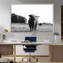 Black and White Highland Cow Wall Art Canvas Print | Rustic by MyGreatCanvas | Canvas Wall Art Prints | Photo Prints & Wall Decor