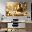 Golden Buddha Wall Art | Yoga Room Decor and Meditation Room by MyGreatCanvas | Canvas Wall Art Prints | Photo Prints & Wall Decor