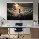 Jesus Walking on Water Wall Art Canvas Print - Religious