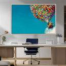 Carl Fredricksen, Up Movie Wall Art, Colorful Balloon House