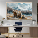 Bear and Baby Bear Wall Art Canvas Print