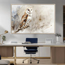Barn Owl Wall Art | Watercolor Canvas Print | Perfect for