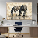 Chinese Style Abstract Black Horses Wall Art Canvas Print - by MyGreatCanvas | Canvas Wall Art Prints | Photo Prints & Wall Decor