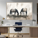 Chines Ink Style Vintage Horses Wall Art Canvas Print for by MyGreatCanvas | Canvas Wall Art Prints | Photo Prints & Wall Decor