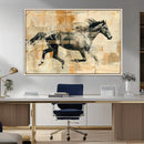 Chines Style Running Horse Western Wall Art | Farmhouse Wall