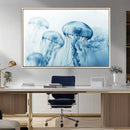 Blue Jellyfish Wall Art Canvas Print