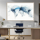 Flight Route Map Wall Art Canvas Print, Abstract Air Traffic