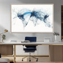 Flight Route Map Wall Art Canvas Print, Abstract Air Traffic