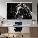 Winter Horse Wall Art | Black and White Horse Print | Ready by MyGreatCanvas | Canvas Wall Art Prints | Photo Prints & Wall Decor