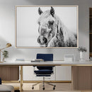 White Horse Wall Art | Ready to Hang and Framed | Winter