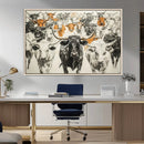 Texas Longhorn Wall Art Canvas Print – Herd Abstract Cow by MyGreatCanvas | Canvas Wall Art Prints | Photo Prints & Wall Decor