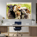 Curious Cows Farmhouse Wall Art | Ready to Hang and Framed