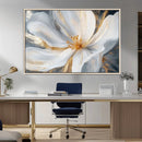 White and Gold Floral Canvas Wall Art - Framed and Ready to by MyGreatCanvas | Canvas Wall Art Prints | Photo Prints & Wall Decor