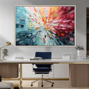 Radiant Bloom Abstract Floral Wall Art Canvas Print -
