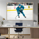 San Jose Sharks Ice Hockey Player Wall Art Canvas Print