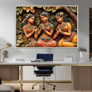 Indian Woman Statue Wall Art Canvas Print