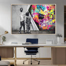 Banksy Print - Street Art Canvas Wall Art - Kids Revealing