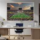 University of Michigan Wolverines Print Canvas, Football
