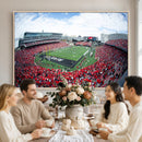 Cincinnati Bearcats Football Team Print - Nippert Stadium Wall Art Canvas Print