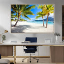 Blue Beach and Sea Wall Art Canvas Print by MyGreatCanvas | Canvas Wall Art Prints | Photo Prints & Wall Decor