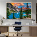 Canadian Rockies Moraine Lake Wall Art Canvas Print, Pine
