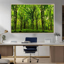 Lush Green Forest Canvas Print | 3-Panel Forest Wall Art |