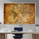 Vintage World Map Canvas Print – Antique Push Pin Travel by MyGreatCanvas | Canvas Wall Art Prints | Photo Prints & Wall Decor