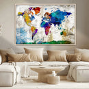 World Map Canvas Print – Framed Travel Map Wall Art for by MyGreatCanvas | Canvas Wall Art Prints | Photo Prints & Wall Decor