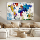 World Map Canvas Print – Framed Travel Map Wall Art for by MyGreatCanvas | Canvas Wall Art Prints | Photo Prints & Wall Decor