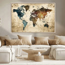 World Map Canvas Print – Detailed Map of the World Wall Art by MyGreatCanvas | Canvas Wall Art Prints | Photo Prints & Wall Decor