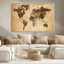Push Pin World Map Canvas Print – Framed Travel Tracker Wall by MyGreatCanvas | Canvas Wall Art Prints | Photo Prints & Wall Decor