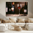Red Wine and Bottle Canvas Print by MyGreatCanvas | Canvas Wall Art Prints | Photo Prints & Wall Decor