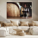 Wine and Barrel Wall Art Canvas Print by MyGreatCanvas | Canvas Wall Art Prints | Photo Prints & Wall Decor