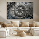 Ship Steering Wheel Vintage Wall Art Canvas Print by MyGreatCanvas | Canvas Wall Art Prints | Photo Prints & Wall Decor