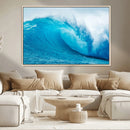 Big Ocean Surfing Wave Wall Art Canvas Print